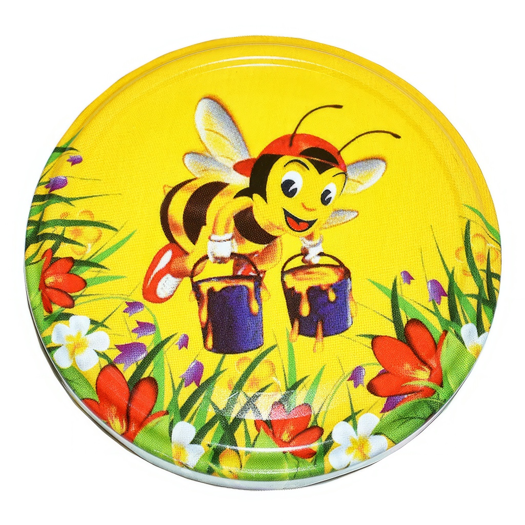 Viečko na pohár TO 82 - maľovaná včielka - HO1