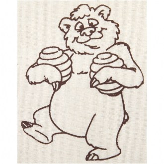 Vrecko na pohár medu ApiSina s motívom "medveď"