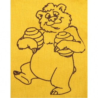 Vrecko na pohár medu ApiSina s motívom "medveď"