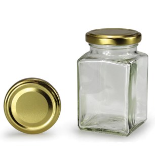 Štvorhranný pohár so zlatým viečkom 260 ml (TO 58)