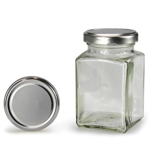 Štvorhranný pohár so strieborným viečkom 260 ml (TO 58)