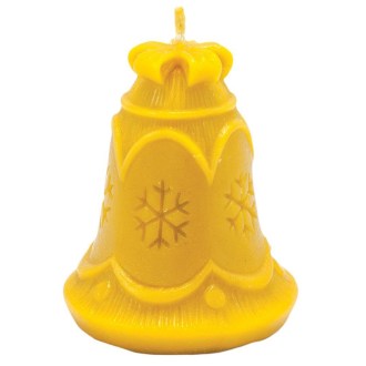 Silikónová forma na sviečky - zvonček so snehovou vločkou - 8 cm - FS419