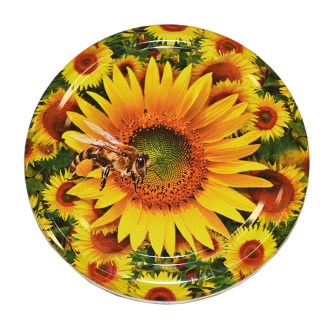 Viečko na pohár TO 82 - včela na slnečnici - 700 ks - celá krabica - HO6