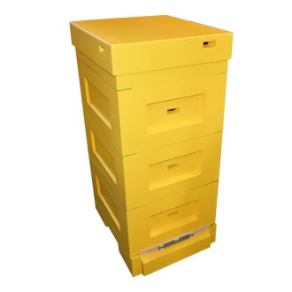 Polystyrénový úľ 39 x 24 Lysón - komplet - žltý