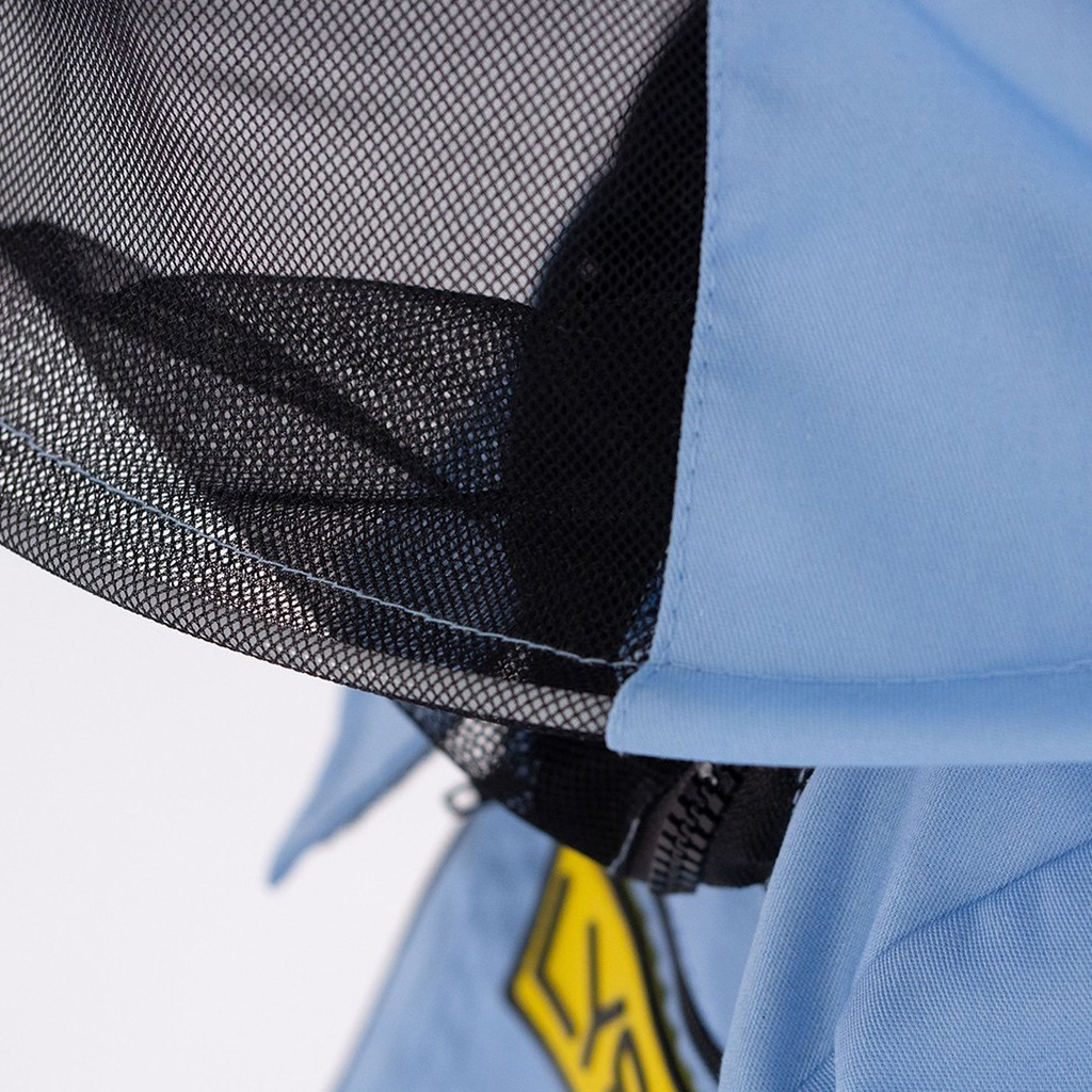 Včelárska bunda s klobúkom - modrá - Lysón, veľ.: S-XXL